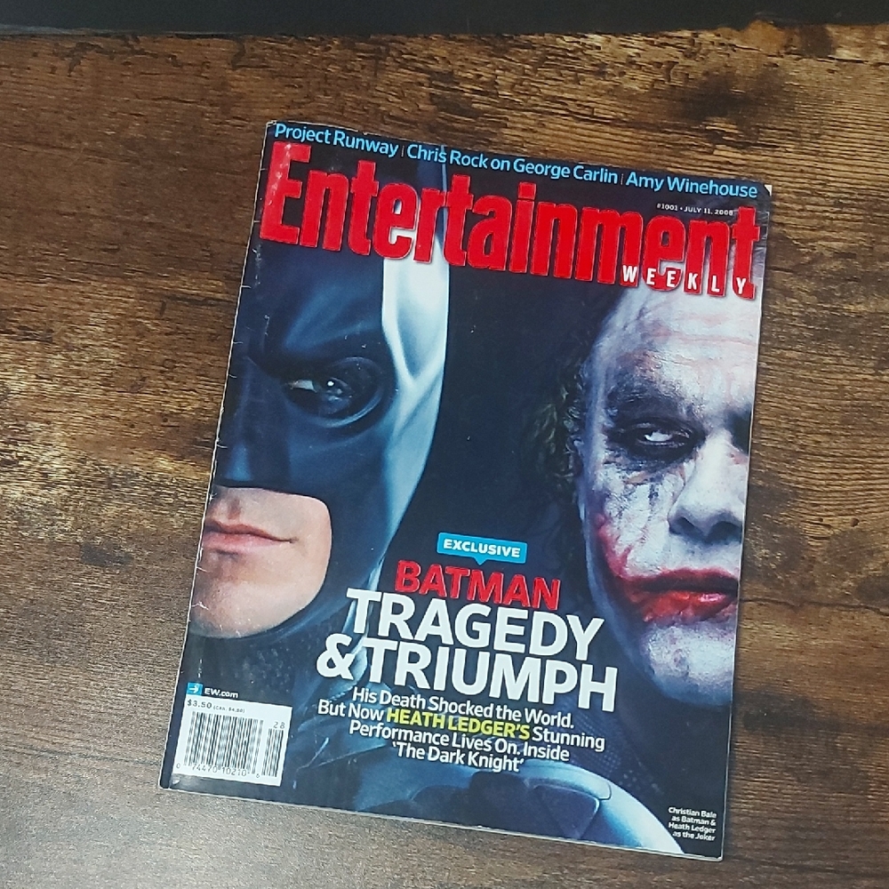 🦇2008 Entertainment Weekly Magazine Batman Tragedy & Triumph